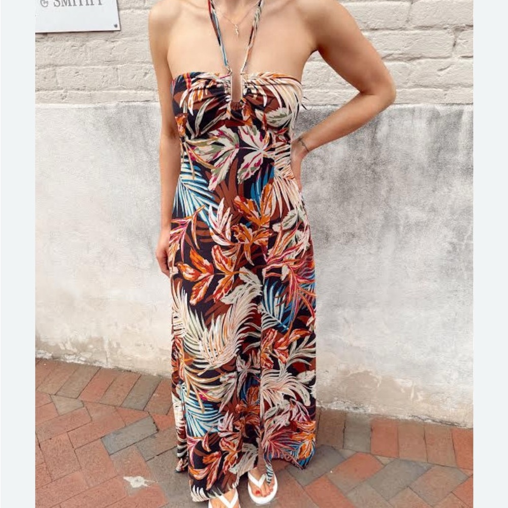 Dress Forum Brown Tropical Dress